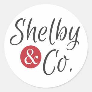 Small round Shelby & Co. stickers