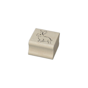 Small Rubber Stamp - Left Facing Rabbit