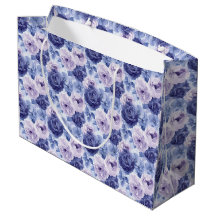 Small Scale Blue Shades Abstract Floral Botanical