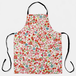 Small-scale flowers, calico style seamless backgro apron