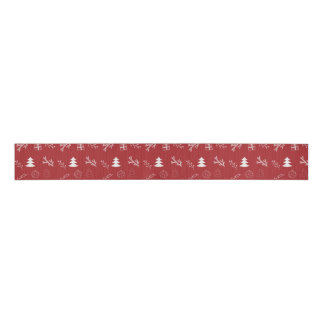 Small Scale Red & White Christmas Ribbon Grosgrain Ribbon