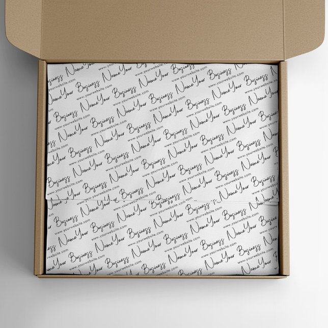 Small Script Business Name & Website Packaging  Tissue Paper (Creator Uploaded)