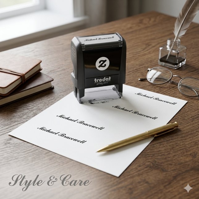Small Self Inking Stamp with Your Custom Name (Small Self Inking Stamp with Your Custom Name)