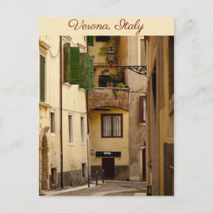 Small, Side Street in Verona Postcard