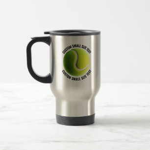 Small Size Personalised Text Custom Tennis Travel Mug
