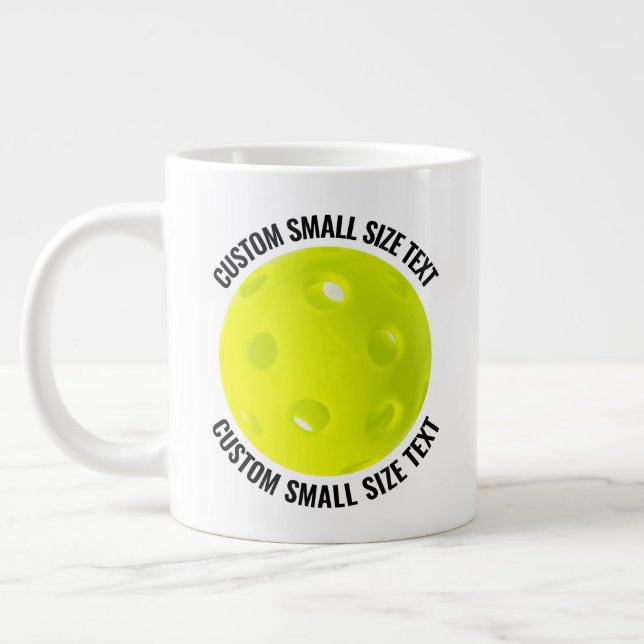 Small Size Personalised Text Giant Pickleball Mug (Left)