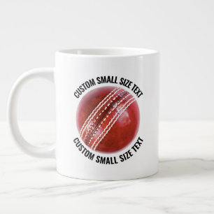 Small Size Personalized Text Cricket Ball Custom Large Coffee Mug