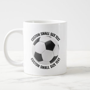 Small Size Personalized Text Soccer Ball Custom Large Coffee Mug
