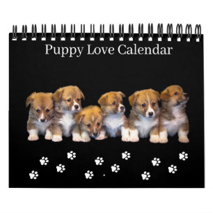 Small Size Puppy Love Calendar