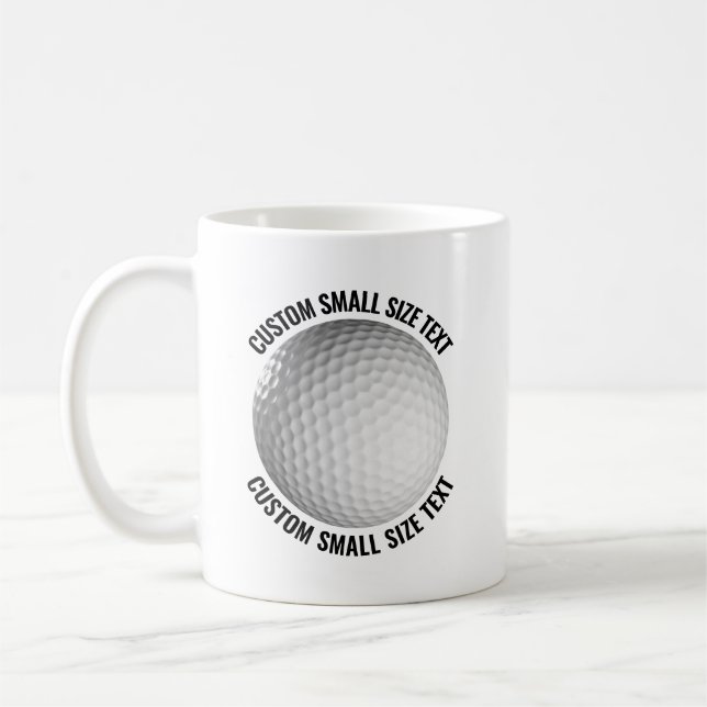 Small Size Text 11oz Personalised Golf Mug (Left)