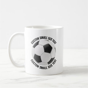 Small Size Text 11oz Personalised Soccer Mug
