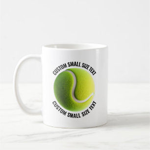 Small Size Text 11oz Personalised Tennis Mug