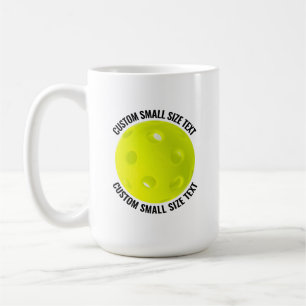 Small Size Text 15oz Personalised Pickleball Mug