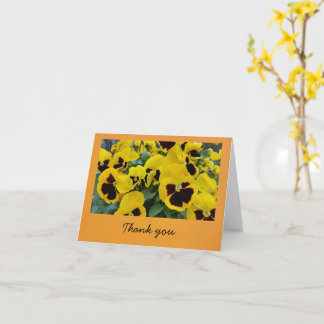 Small-size Thank you- Pansies Card