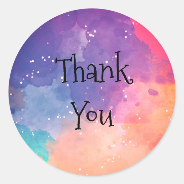 small size thank you stickers (Front)