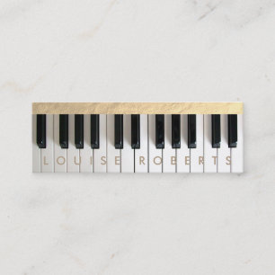 small skinny piano music mini business card