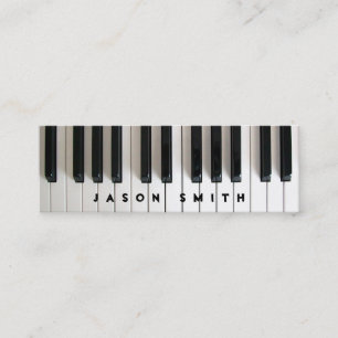 small skinny piano music mini business card