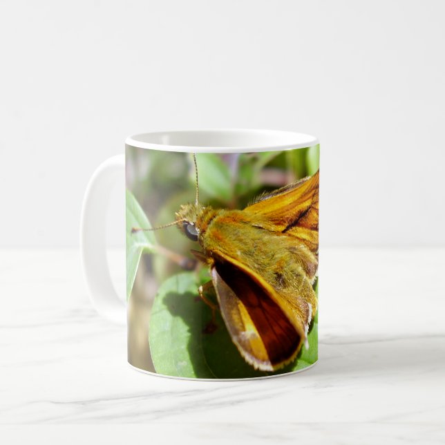 Small Skipper Butterfly Bug Mug (Front Left)