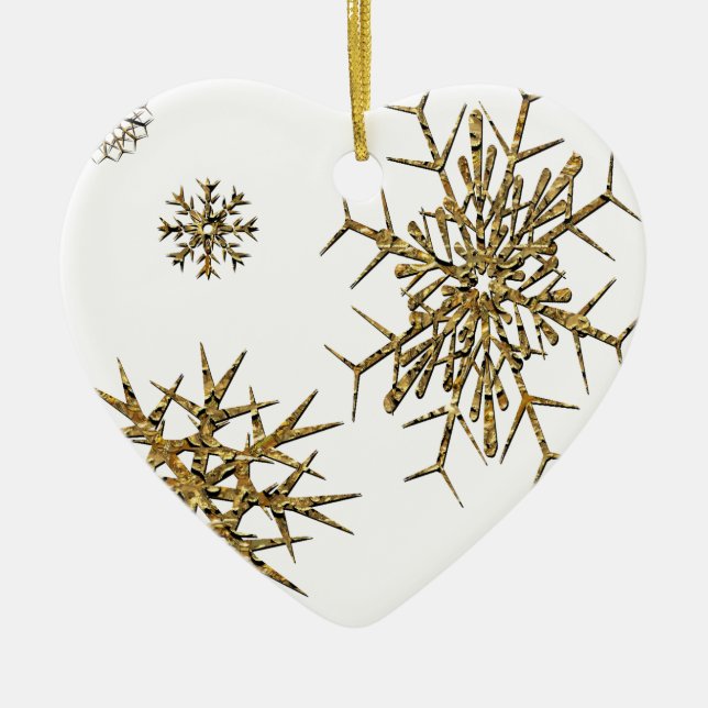 Small Snow Treasures Ceramic Tree Decoration (Front)