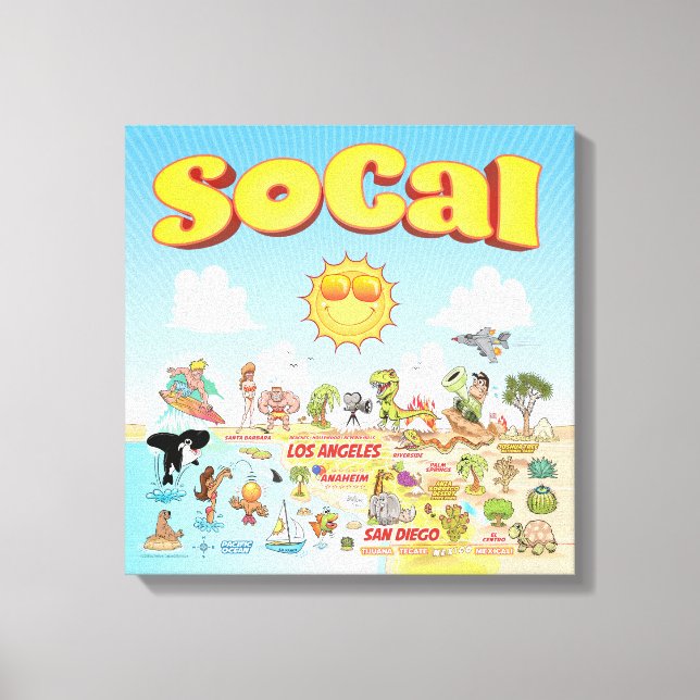 Small SoCal Canvas Print (Front)