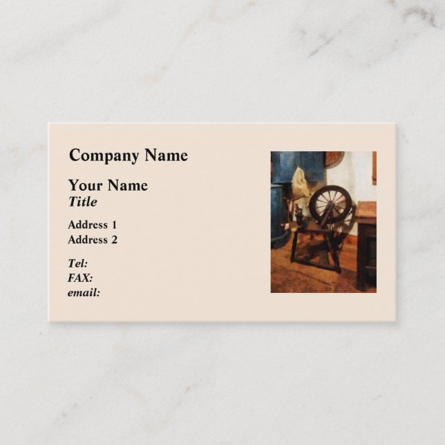 Small Spinning Wheel Business Card (Front)