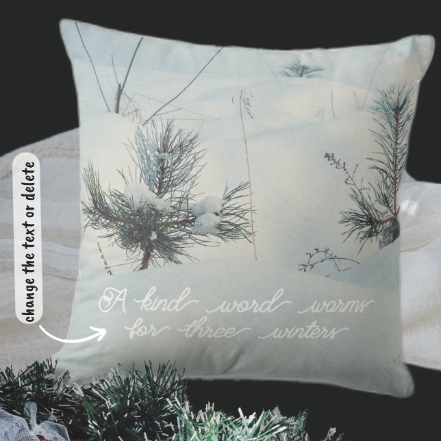 Small spruces covered with fresh snow. cushion (Creator Uploaded)