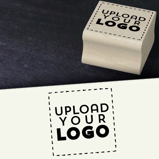 Small Square Business Logo Custom Rubber Stamp (Creator Uploaded)