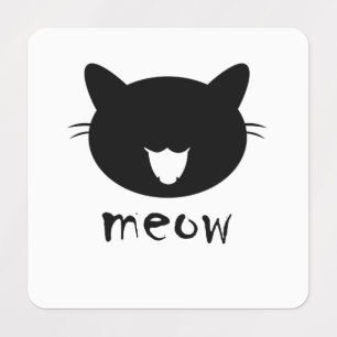 Small Square Clothing Label cat meow