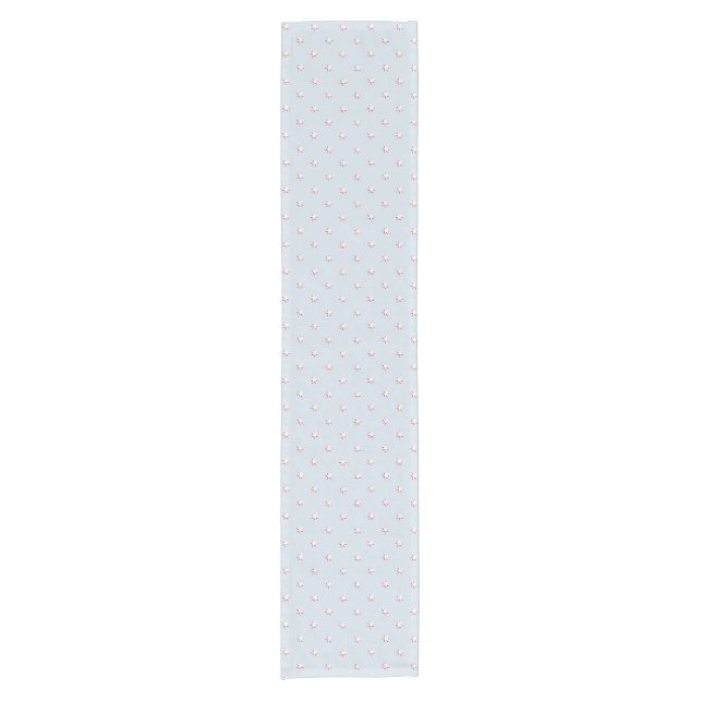 Small Star Block Print, Red White Blue Short Table Runner (Front)