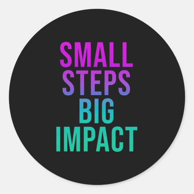 Small Steps3  Classic Round Sticker (Front)