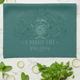 Small Steps, Big Adventures - A Hobbit Life Tea Towel