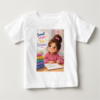 Small Steps Big Dreams Cute Kids Study Motivation Baby T-Shirt