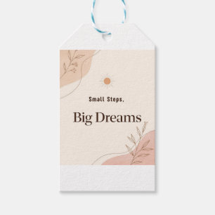 Small Steps Big Dreams Minimalist Motivational Gift Tags