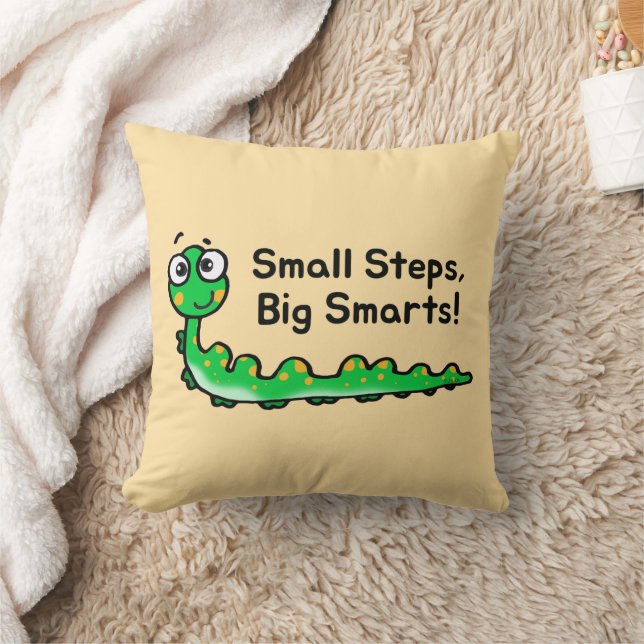 Small Steps Big Smarts Caterpillar Cartoon Cushion (Blanket)