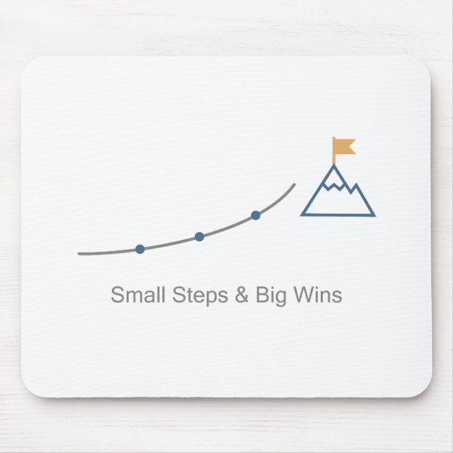 Small Steps, Big Wins Progress & Growth Motivation Mouse Mat (Front)