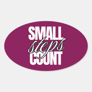 SMALL STEPS COUNTS OVAL STICKER