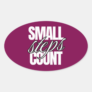 SMALL STEPS COUNTS OVAL STICKER