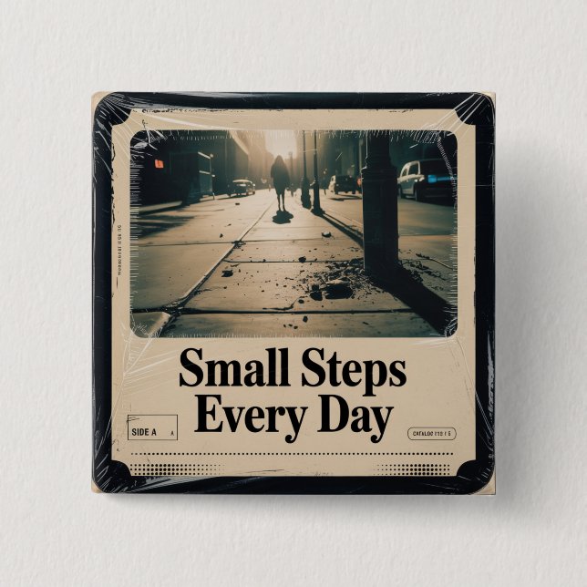 Small Steps Every Day 15 Cm Square Badge (Front)