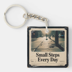 Small Steps Every Day Key Ring