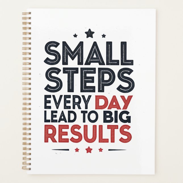 Small Steps Every Day Lead – Motivational Quote De Planner (Front)