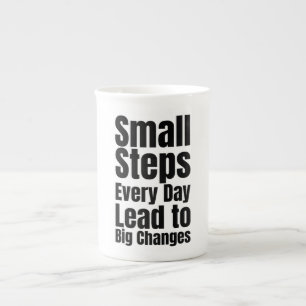 Small Steps Every Day Lead to Big Changes Bone China Mug