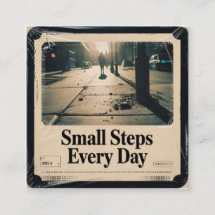 Small Steps Every Day Square Business Card