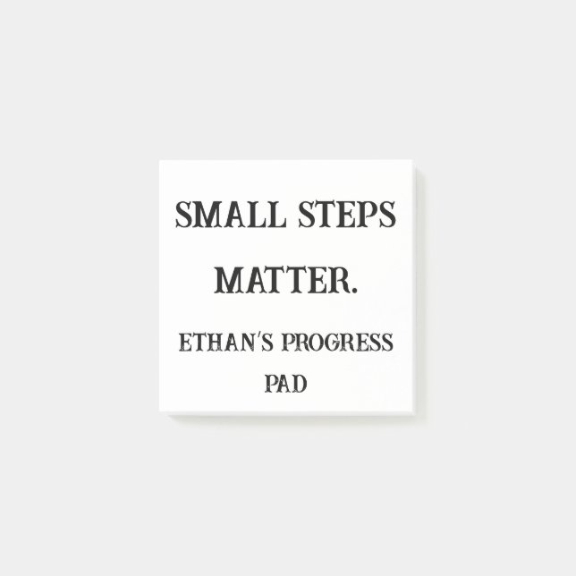 Small Steps Matter – Custom Progress Sticky Pad Post-it Notes (Front)