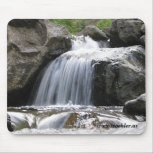 Small stream waterfall mouse mat