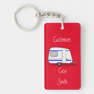 Small streamlined trailer gypsy caravan key ring