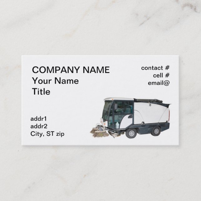 small street sweeper business card (Front)