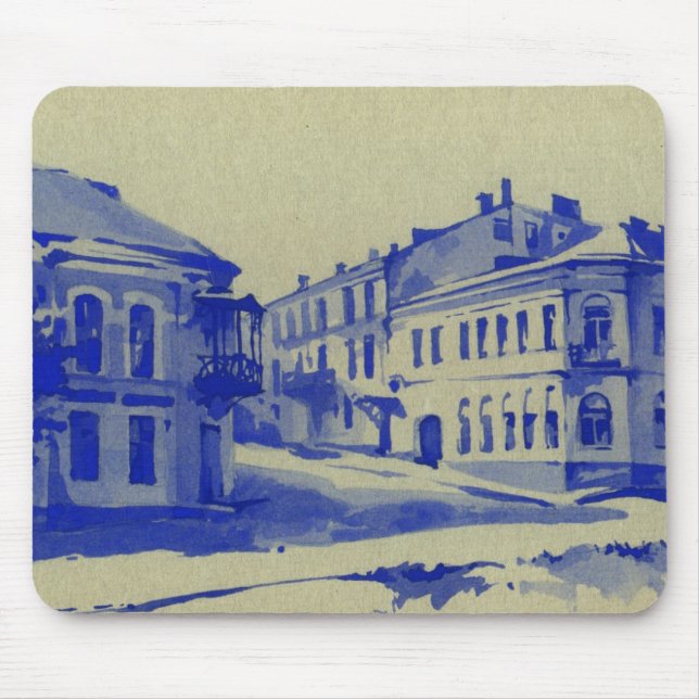 Small streets in the old town mouse mat (Front)