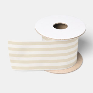 Small Stripes Beige Ivory Elegant Satin Ribbon