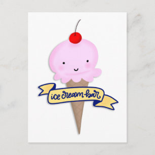 Small Table-Top Ice Cream Bar Sign Postcard