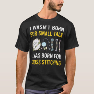 Small Talk Cross Stitching T-Shirt